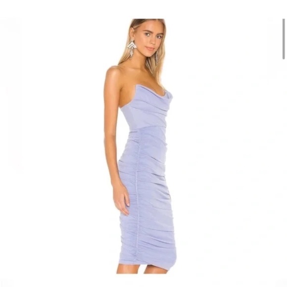 x REVOLVE India Midi Dress  Michael Costello Periwinkle Strapless Midi Dress - Picture 2 of 2